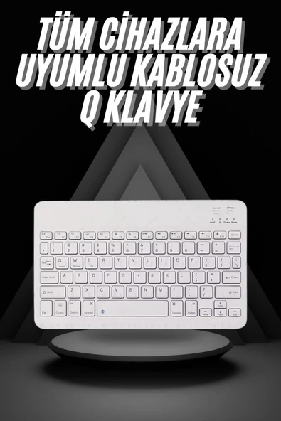 Q Klavye Türkçe Bluetooth Klavye Tüm Cihazlara Uyumlu Kablosuz ürün görseli 1