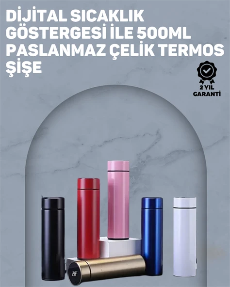 Yüksek Isı Korumasına Sahip Taşınabilir Çelik Termos ürün görseli