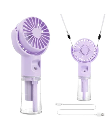 Dönen Su Sisli El Fanı – 4 Kademeli Rüzgar, Şeffaf Su Haznesi, Sessiz Çalışma - Resim 2