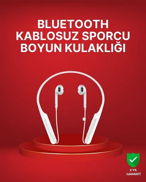 Boyun Askılı Kablosuz Kulaklık – Uzun Süreli Batarya Performansı