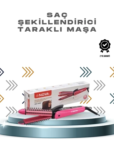 Ergonomik Tasarımlı Fön ve Maşa Uyumlu Saç Şekillendirici Maşa ürün görseli
