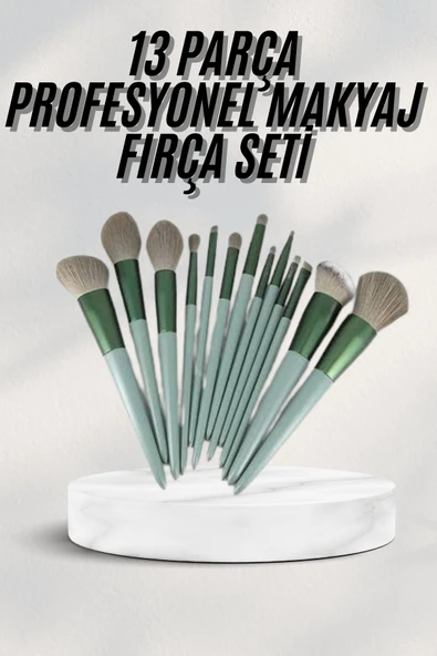 Dayanıklı Makyaj Fırçası Seti 13 Parça Yumuşak Kıllı Fırçalar Allık Fondöten Far Fırçası