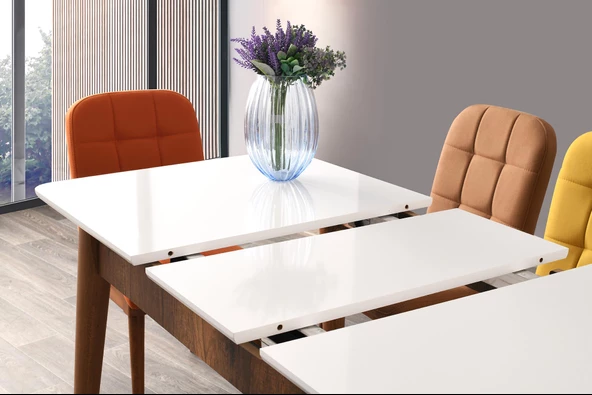 Açılır Mdf Mutfak Masa Sandalye Takımı 70x110cm - 3