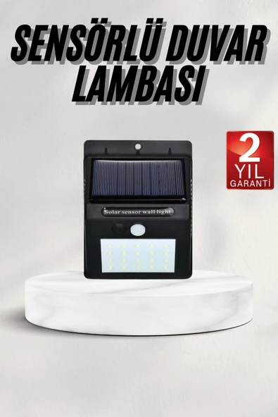 Bahçe Aydınlatması Güneş Enerjili Led Işık Lamba Sensörlü Dekoratif ürün görseli