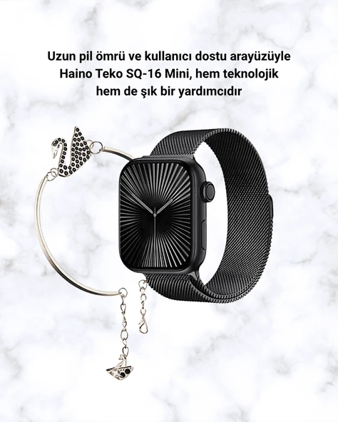 SQ-16 Mini Series 10 Akıllı Saat – 3 Kordon + Hediye Bileklik - 4