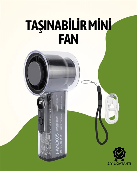 Sessiz Çalışan Taşınabilir Fan | Dijital Göstergeli | 100 Kademeli Hız Ayarı ürün görseli 1