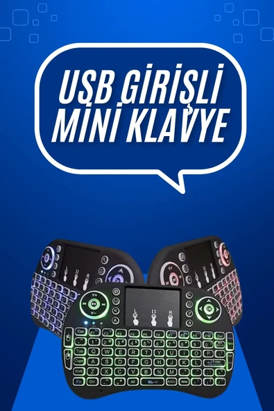Mini Klavye Gaming Pc Playstation Ledli Mouse Rgb Mouse Bluetooth Usb - 1