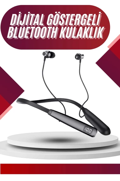 100 Saat Bluetooth Kulaklık Dijital Göstergeli ANC Özelliği Kablolu