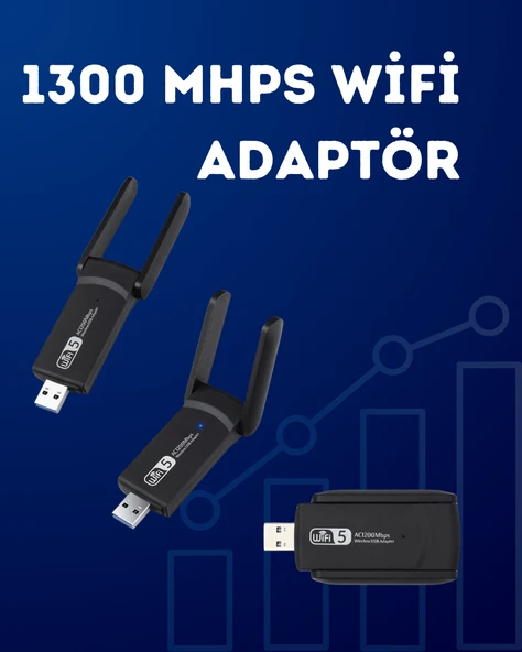 USB WiFi Adaptör – 1200 Mbps Hız ürün görseli