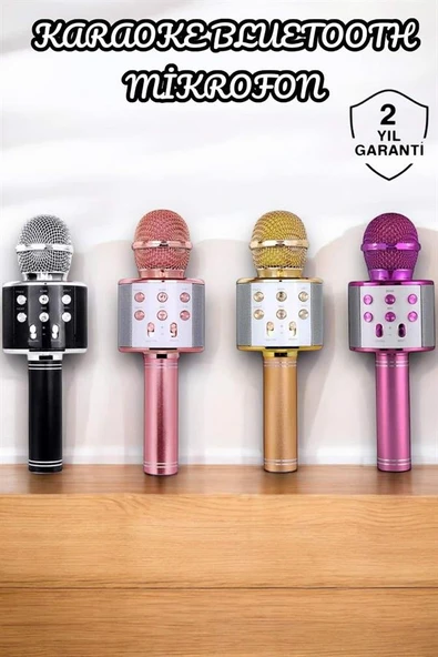 Şarjlı ve Uzun Pil Ömürlü Karaoke Mikrofon USB Bellek Destekli, Profesyonel Ses - Resim 2