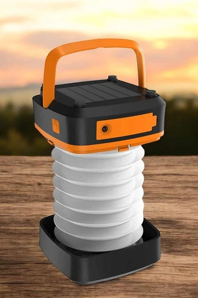 Güneş Enerjili Led Lamba Kamp Lambası Katlanabilir Lamba USB Şarjlı ürün görseli