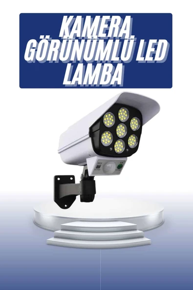 Solar Bahçe Lambası Uzaktan Kumandalı Kamera Görünümlü Hareket Sensörlü