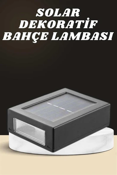 Dekoratif Duvar Lambası Solar Güneş Enerjili Bahçe Aydınlatması - Resim 2