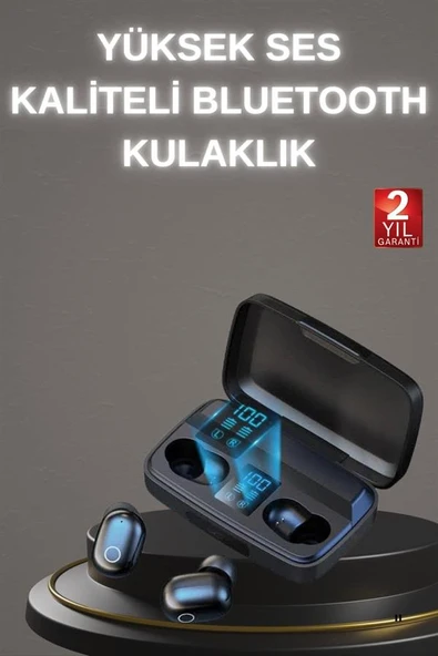 Yeni Nesil TWS Kablosuz Kulaklık Güçlü Batarya Yüksek Kalite Bluetooth 5.0 ANC Özelliği - Resim 2