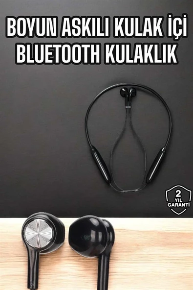 Kablolu Boyun Askılı Dijital Göstergeli Bluetooth Kulaklığı 60 Saat - 2
