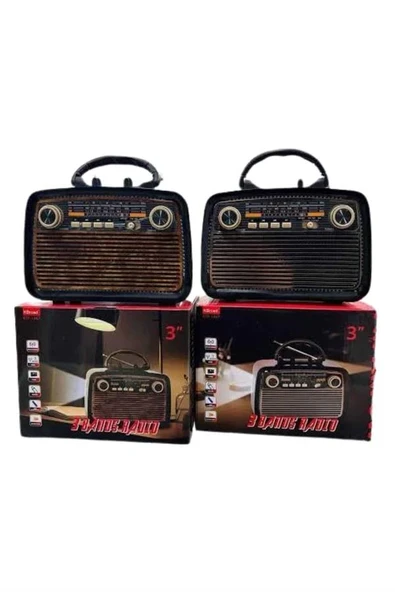 Eskitme Nostalji Tasarımlı Bluetoothlu Nostalji Radyo Ahşap Nostaljik Görünümlü ürün görseli 1