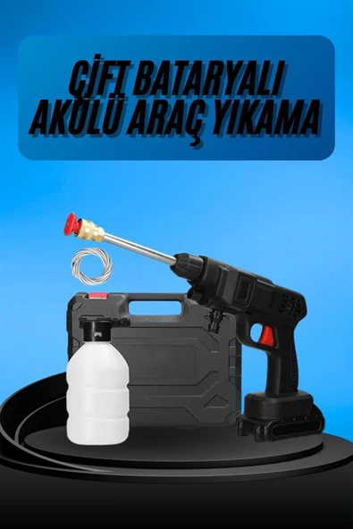 Akülü Oto Araç Yıkama Yüksek Basınçlı Araba Yıkama Makinesi Şarjlı - 2