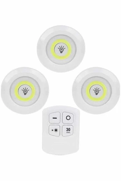 Kablosuz Pilli Işıldak  Masa Lambası Mutfak Tezgah Altı Banyo Dolabı Dolap İçi