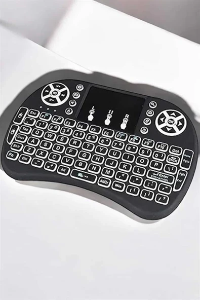 Işıklı Kablosuz Mini Q Klavye Tüm Cihazlara Uyumlu ürün görseli 1