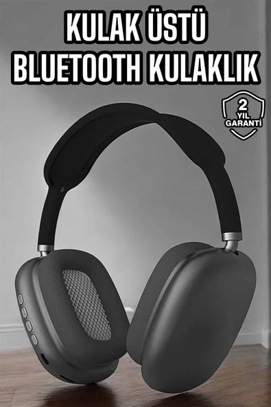 P9 Plus Hi-fi Ses Kalitesi Ayarlanabilir Mikrofonlu Bluetooth Kulaklık Siyah - 2