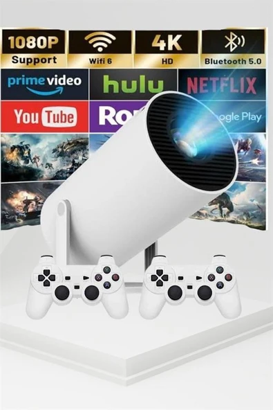 Taşınabilir Android Projeksiyon Ayaklı Çift Kollu 4K Çözünürlüklü Sinema Projeksiyonu - 1