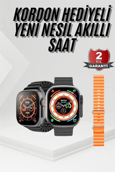 Akıllı Saat Sağlık Takibi Kalp Atışı Adımsayar Ultra Yeni Nesil nefes Egzersizi - 2