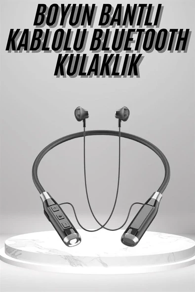 Boyun Bantlı Kulak İçi Kablolu Yüksek Ses Kaliteli Bluetooth Kulaklık - 2