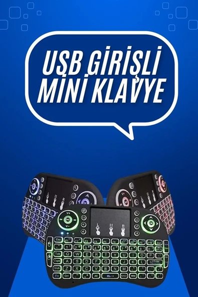 Mini Klavye Gaming Pc Playstation Ledli Mouse Rgb Mouse Bluetooth Usb - 2