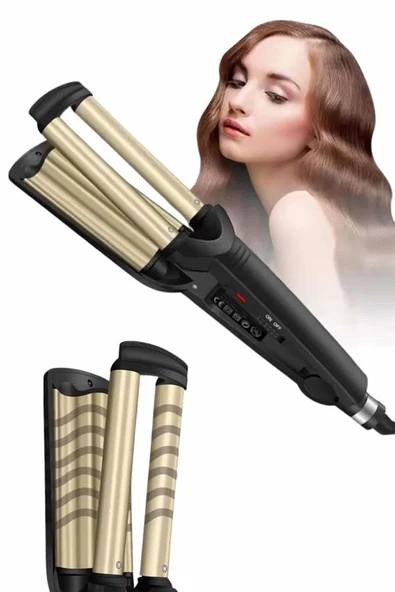 Profesyonel Seramik Kaplama Saç Şekillendirici Wag Maşa Isı Ayarlı ürün görseli