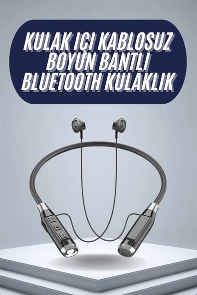 120 Saat Bluetooth Kulaklık Kablolu Boyun Askılı SD Kart Girişli ANC Özellikli - 2