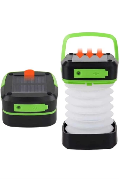 Katlanabilir Kamp Lambası Akordiyon Lamba Şarjlı 3 Kademeli Solar ürün görseli