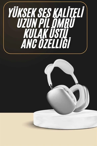 2025 Model Kulak Üstü Kablosuz Bluetooth Kulaklık Gürültü Azalta Uzun Pil