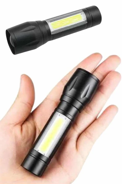 EL Feneri Uzun Menzilli Usb Şarj Edilebilir Kamp Lambası ürün görseli