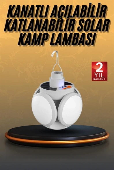 5 Kanatlı Bahçe Aydınlatma Led Askılı Solar Güneş Enerji Usb Sarjlı - Resim 2