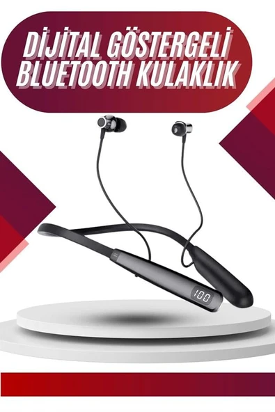 100 Saat Bluetooth Kulaklık Dijital Göstergeli ANC Özelliği Kablolu - 2