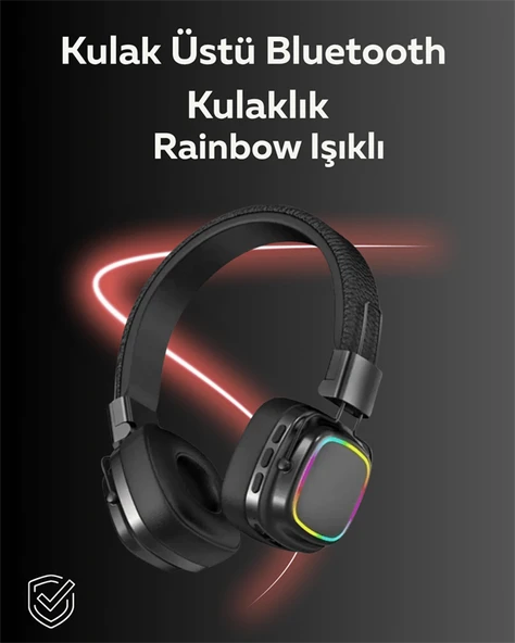 RGB Işıklı Katlanabilir Bluetooth 5.3 Kulak Üstü Kulaklık - 2