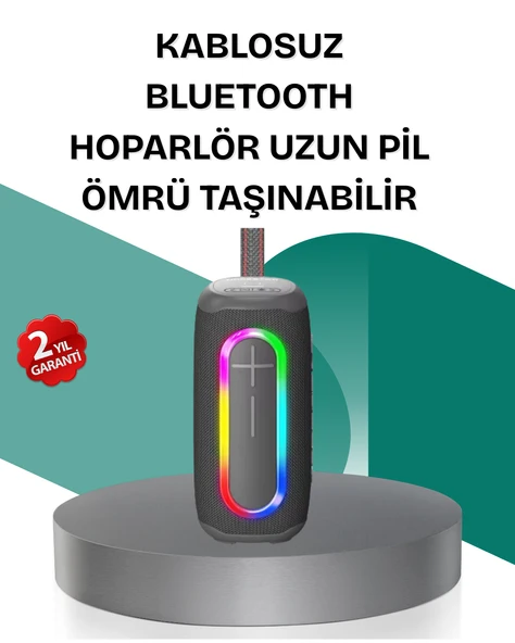 Renkli LED Işıklı Kablosuz Hoparlör IP67 Sertifikalı ürün görseli