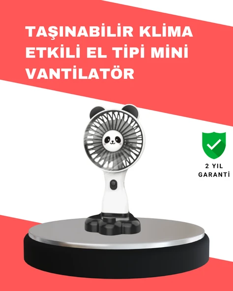 Dekoratif Tasarımlı USB Şarjlı El Vantilatörü