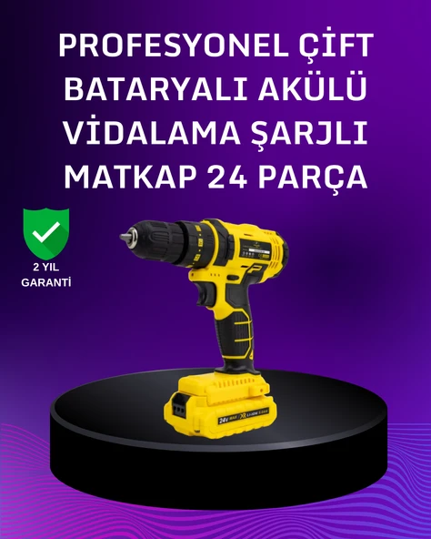12V Akülü Matkap | 20-30 Nm Tork, Çift Hız Ayarı ve LED Işık ürün görseli 1