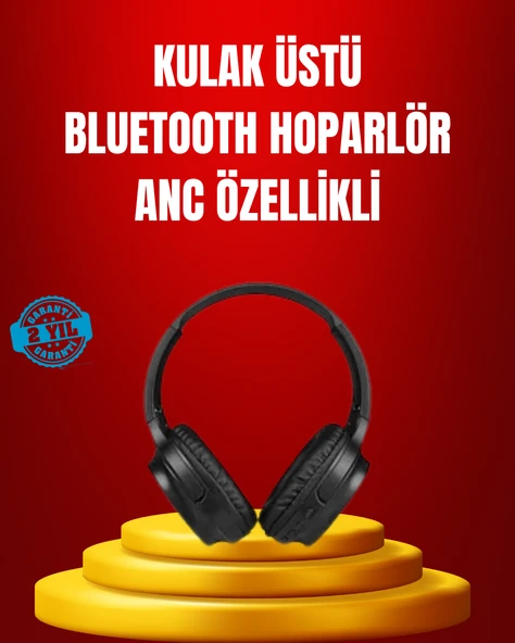 Geniş Frekans Aralıklı Bluetooth Kulak Üstü Kulaklık