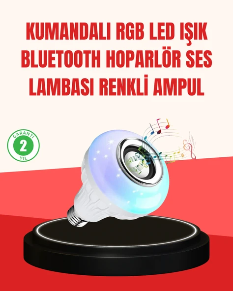 Akıllı LED Ampul – E27 Uyumlu ve Müzik Çalarlı Tasarım ürün görseli