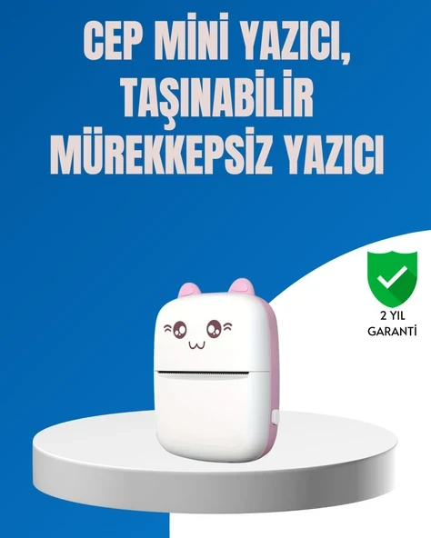 Mini Bluetooth Termal Yazıcı 1200mAh Şarjlı Taşınabilir ürün görseli 1