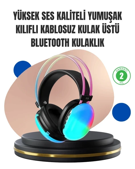 Konforlu Tasarımlı Kablosuz Gaming Kulaklık – Uzun Pil Ömrüyle ürün görseli 1