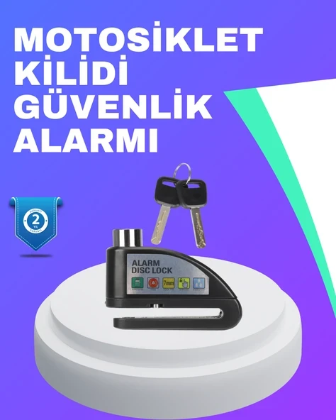 Su Geçirmez Alarm Disk Kilidi Motosiklet Scooter Bisiklet Güvenlik ürün görseli 1