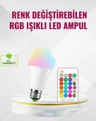 RGB Uzaktan Kumandalı LED Ampul 16 Renk Dekoratif Aydınlatma - Resim 2
