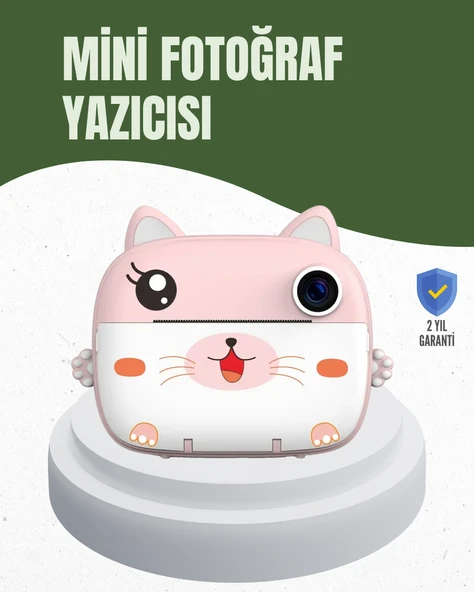 64GB TF Kart Destekli Çoklu Dil Seçeneği Sunan Anında Baskı Kamera