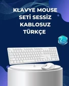 USB Alıcılı Kablosuz Klavye Mouse - Geniş Uyumluluk, Sessiz Tuşlar - Resim 2