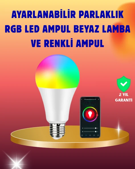 Enerji Verimli Akıllı LED Ampul, Uzaktan Kontrol Özellikli ürün görseli