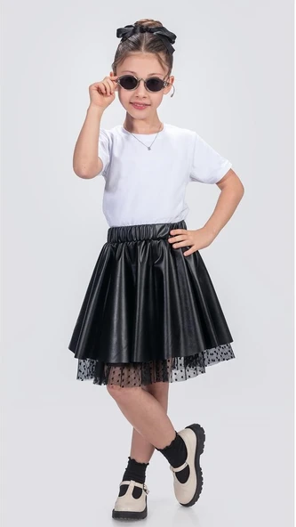 Deri Kız Çocuk Etek M00725 ürün görseli 1
