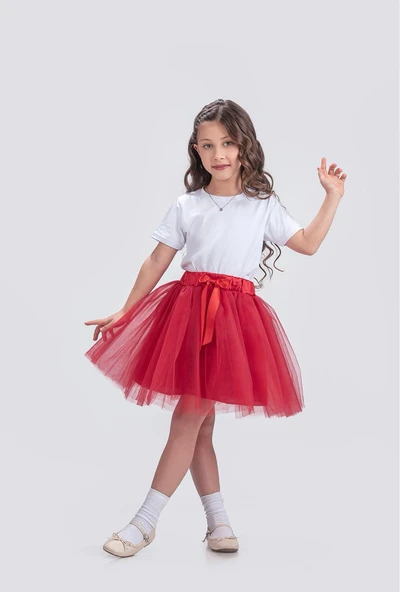 Gökkuşağı Tütülü Kız Çocuk Parti Etek M00727 - Resim 9